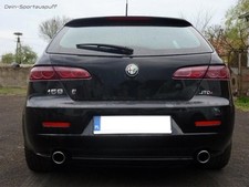 Ulter Acciaio Inox Sportivo Alfa Romeo 159 90mm Inclinato Con Ammortizzatore