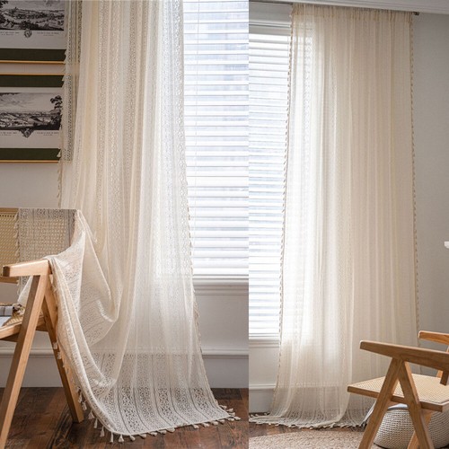 Tenda moderna pizzo bianco - pizzo,