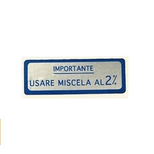 TARGHETTA BLU IMPORTANTE USARE