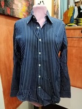 Camicia Bambino A Righe Blu E Bianco Ralph Lauren Tg 12