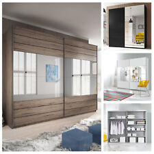 Armadio ante scorrevoli 200 specchio/legno/bianco/nero moderno scorrevole camera