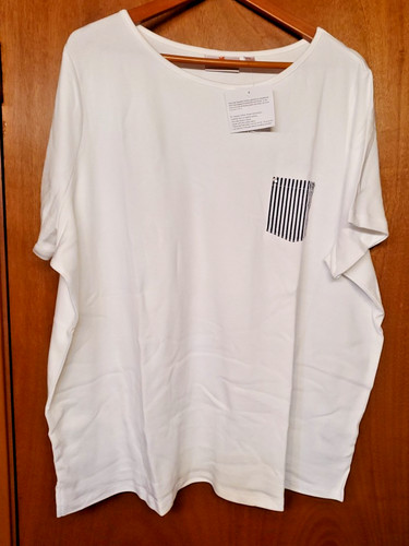Top bianco maniche corte - a,