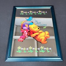 QUADRO A SPECCHIO STAMPATO WINNIE THE POOH DISNEY MILNE AND SHEPARD 45 X 35 CM