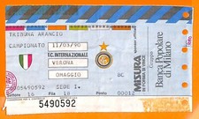 C0680 - Vecchio BIGLIETTO PARTITA CALCIO - INTER VS VERONA