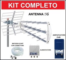 Kit Antenna TV Amplificata Esterna Digitale Terrestre Amplificatore da Palo A