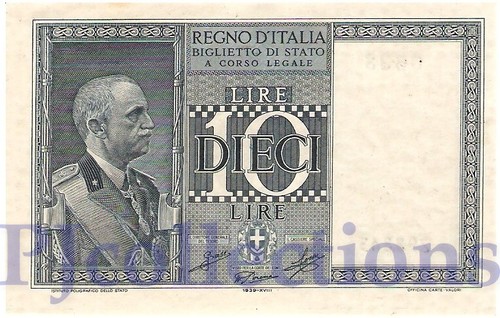 Italia italy lire 1939 - -, 10