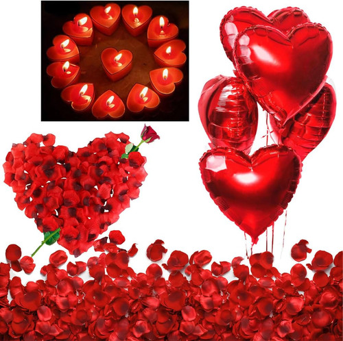 Kit romantico cuori petali - kit,