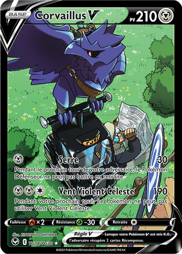 Carte pokémon corvaillus - pokémon, corvaillus-v