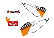 KIT GRAFICHE TABELLE ADESIVI KTM EXC 11 BIANCO