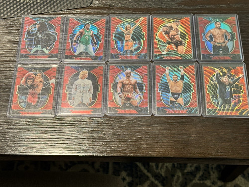 Lotto carte wwe red wave - 10,