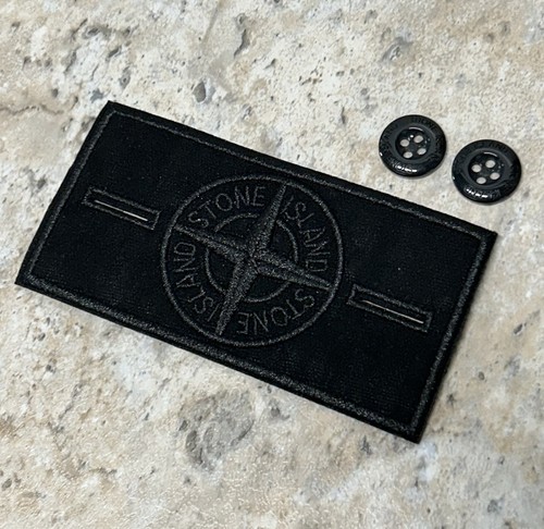 Stone island black - stone, badge