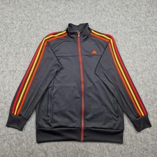 Adidas Giacca Uomo Media Nera Rossa Performance Track Top Reggae Rasta Giamaica