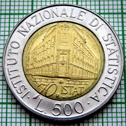 Italy 1996 500 lire institute - italy, lire,