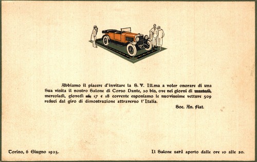 Torino fiat 509 invito - -,