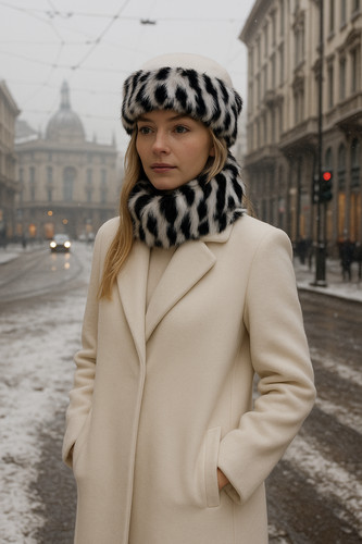 Cappello bianco bordo - , eco