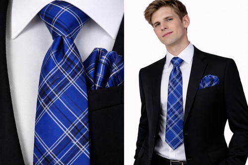 Plaid tartan blu - tartan, uomo