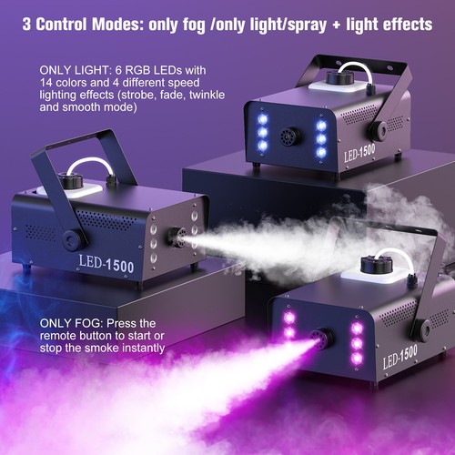 Macchina del fumo nebbia led - del, 6