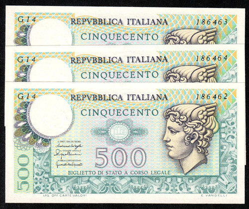 Lotto banconote italiane 500 - banconote,