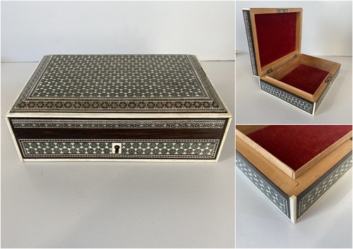 Antico cofanetto scrigno legno - antico,