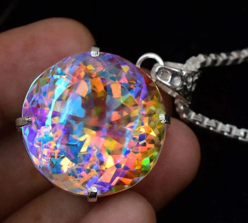 Ciondolo tondo arcobaleno