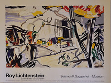 Roy Lichtenstein Paesaggio poster pop art originale 1993 Solomon R. Guggenheim 