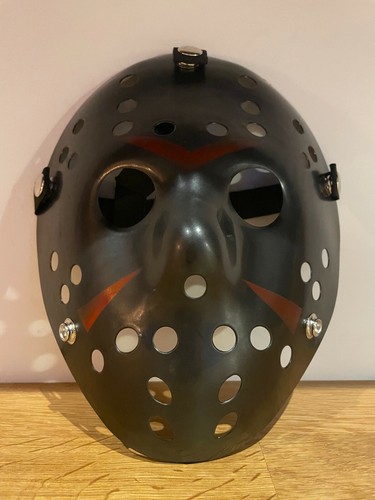 Maschera plastica nera - plastica, nera/rosso