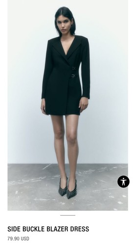 Zara side buckle blazer dress