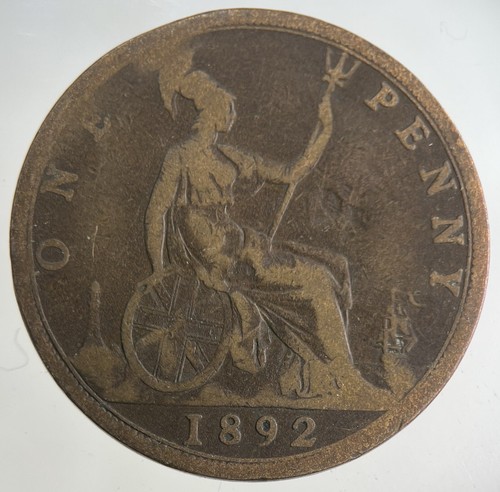 1892 victoria one penny - 1892,