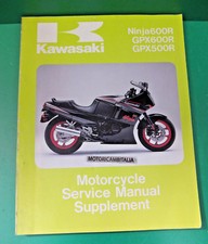 PER KAWASAKI Ninja 600 R gpx600 manuale officina supplement service manual