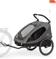 Rimorchio Bici Bambini E Passeggino Dryk Duo - Da 6 Mesi a 120 Cm O 22Kg - Carre
