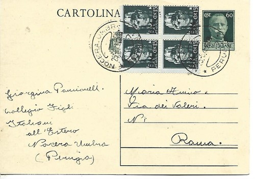 1945 15c quartina intero - 1945,
