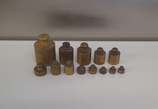 LOTTO 8 PESI PESO TONDO OTTONE BILANCIA DA 5 g A 200 g