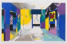 Marcello JORI: 1988 - Casa d'appunti, serigrafia a colori,arte moderna, design