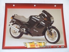 CARTE FICHE MOTO 1992 DUCATI