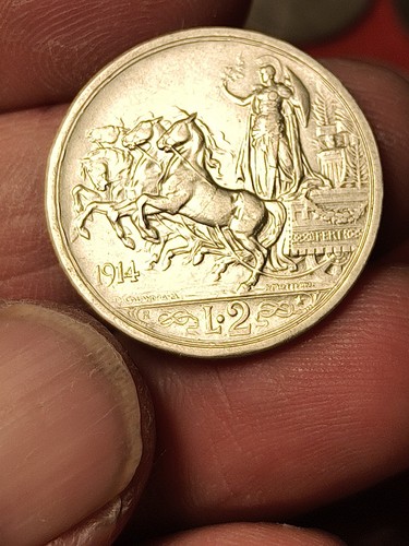 Lire quadriga briosa - briosa, 1914