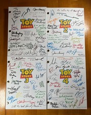 Toy Story 1-4 Script Replica Collection Signed- Autograph Reprints- Woody & Buzz