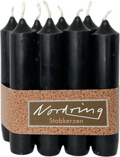 8 Candele Nere 2,2 X 11 Cm Di