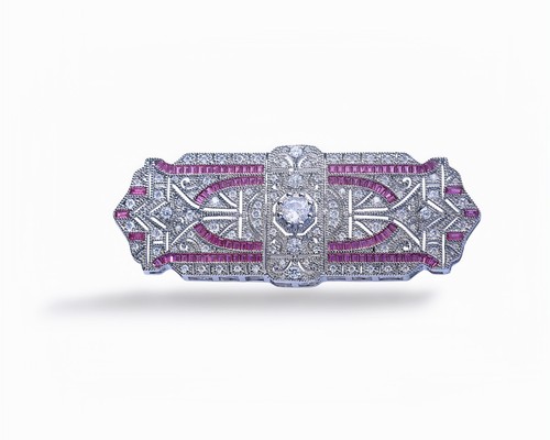 Spilla argentato pizzo grande - pizzo,