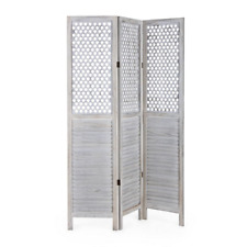 Paravento 3 Ante Hole Bianco