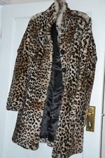 LIST pelliccia lapin stampata leopardo real rabbit leopard print fur coat it 42
