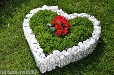 Griglia a cuore 42 x 42 x 10 cm ciotola per piante decorazione per tomba decorazione per tomba NUOVO