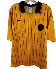 Camicia arbitro Olympus uomo taglia XL gialla e nera a righe misto poliestere