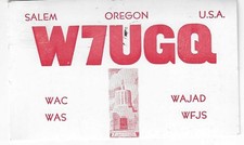 Scheda radio QSL 1956 Salem