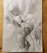 Nudo femminile Erotico Matita