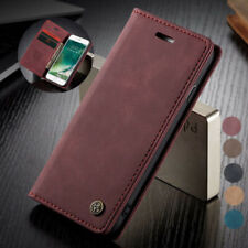 Custodia portafoglio vintage vera pelle per iPhone 16 15 14 Pro Max 13 12 11 XR 7