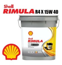 Olio Shell Rimula R4 X 15W40 20 LT Caterpillar Cummins Deutz Renault IVECO Volvo