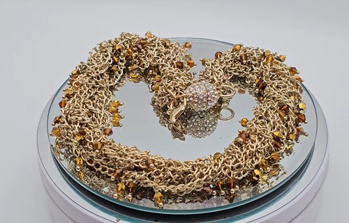 Collana catena perle cristallo
