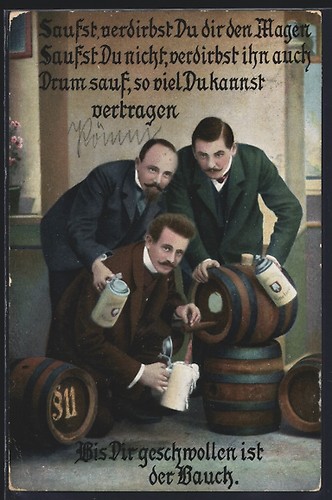 Cartolina tre uomini - tre,
