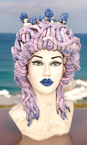 Scultura testa tritone - testa, di