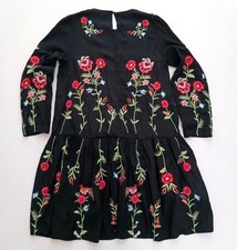 Abito zara nero - zara, ricamato